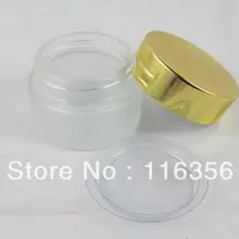 20 г матовое стекло крем банку с золотой крышкой для косметической упаковки