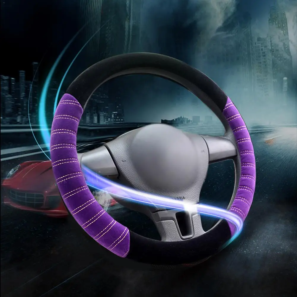 

New Style Winter Plush Steering Wheel Cover Autumn And Winter Warm Non-Slip No Pilling Car Steering Wheel Cover