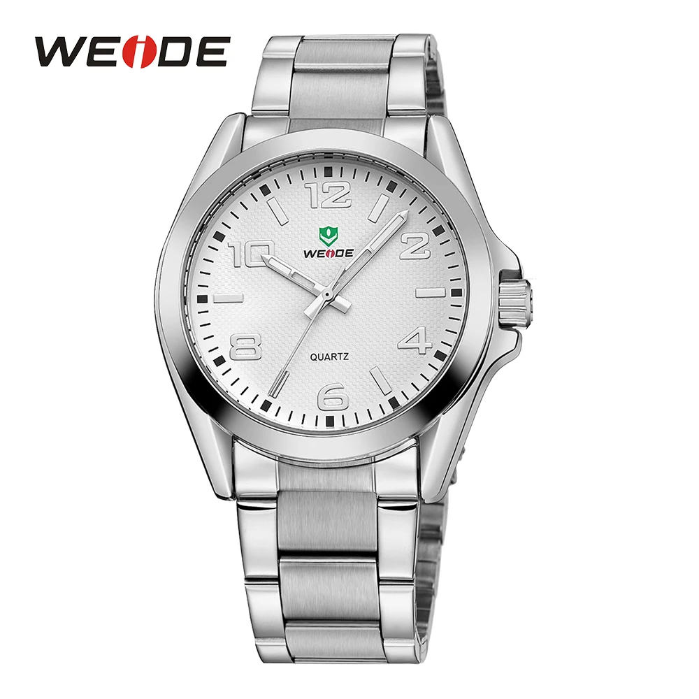 WEIDE Business Casual Analog  Men's Date Quartz Stainless Steel Strap Wrist Military Watch Relogio Masculino Clock horloges Mens