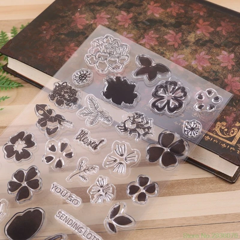 

2019 New Flower Silicone Clear Stamp Transparent Seals DIY Scrapbooking Album Craft Decor