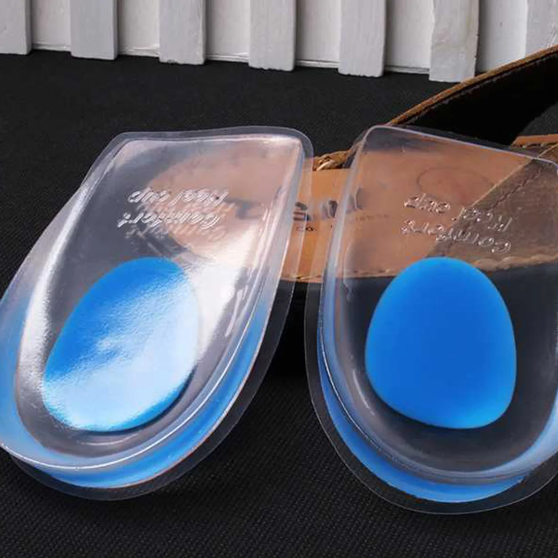 

1 Pair Men Women Silicon Gel heel Cushion Insoles Soles Relieve Foot Pain Protectors Spur Support Shoe Pad High Heel Inserts