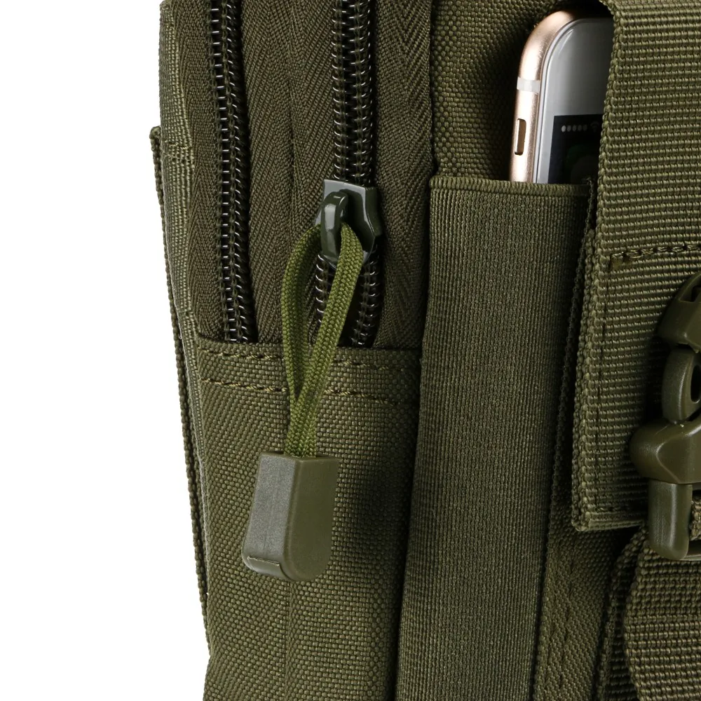 Утилита EDC сумка прочная водостойкая удобная сумка Molle тактический пояс петля пакет открытый паспорт телефон сумка армейский зеленый