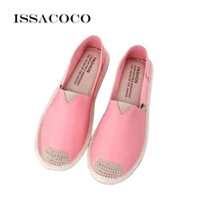 ISSACOCO/Женская обувь на платформе; туфли на плоской подошве; однотонные дышащие удобные туфли; zapatos mujer sapato feminino