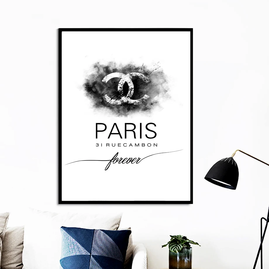 

Watercolor Paris Quote Black And White Wall Art Canvas Painting Nordic Posters And Prints Wall Pictures For Living Room Decor