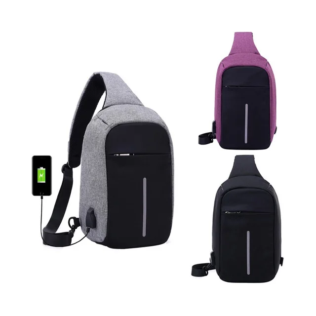 

Multifunctional Canvas Sling bags for Woman,Man Anti-theft Messenger Bags,woman's chest bag,Rechargeable Travel Shoulder Bag