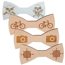 Уникальный роскошный мужской деревянный галстук-бабочка Галстуки камера для велосипеда компас череп дерево регулируемый галстук-бабочка Магнитный фактор путешествия Pajarita De Madera