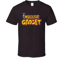 Gildan Inspector Gadget 80’s Cartoon camiseta-marrón para hombre Hipster o-cuello casual Cool Tops manga corta de algodón camiseta