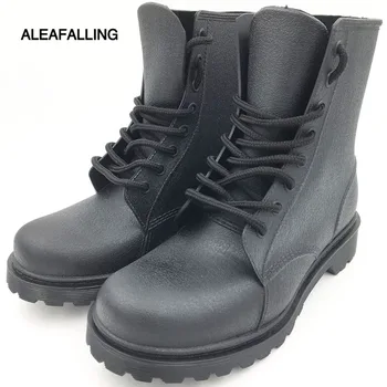 

Aleafalling Fashion PVC Waterproof Rainshoes Exquisite Rome Lace-Up Ankle Boot Trendy Antiskid Wear-resistant Rubber Shoes W143