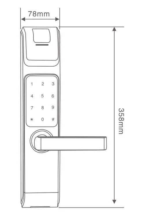 Free shipping L&S Mobile Bluetooth Door Lock APP Control, Password, Key Electronic Touch Screen Keypad Lock Smart Entry