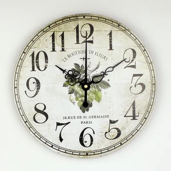 

Pastoral Style Decorative Wall Clock For Dining Room Hall Wall Decoration Vintage Home Decor Wall Clock Watch Best Gift