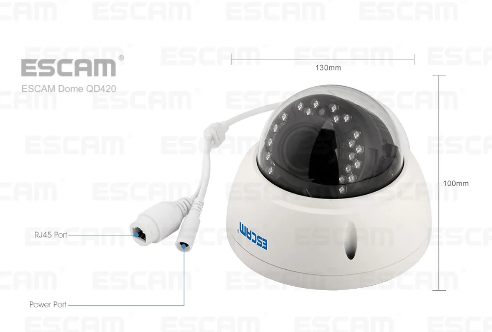 Escam QD420 купольная IP камера H.265 4MP 1520P Onvif P2P IR наружного наблюдения ночного видения безопасности CCTV камера Android iPhone