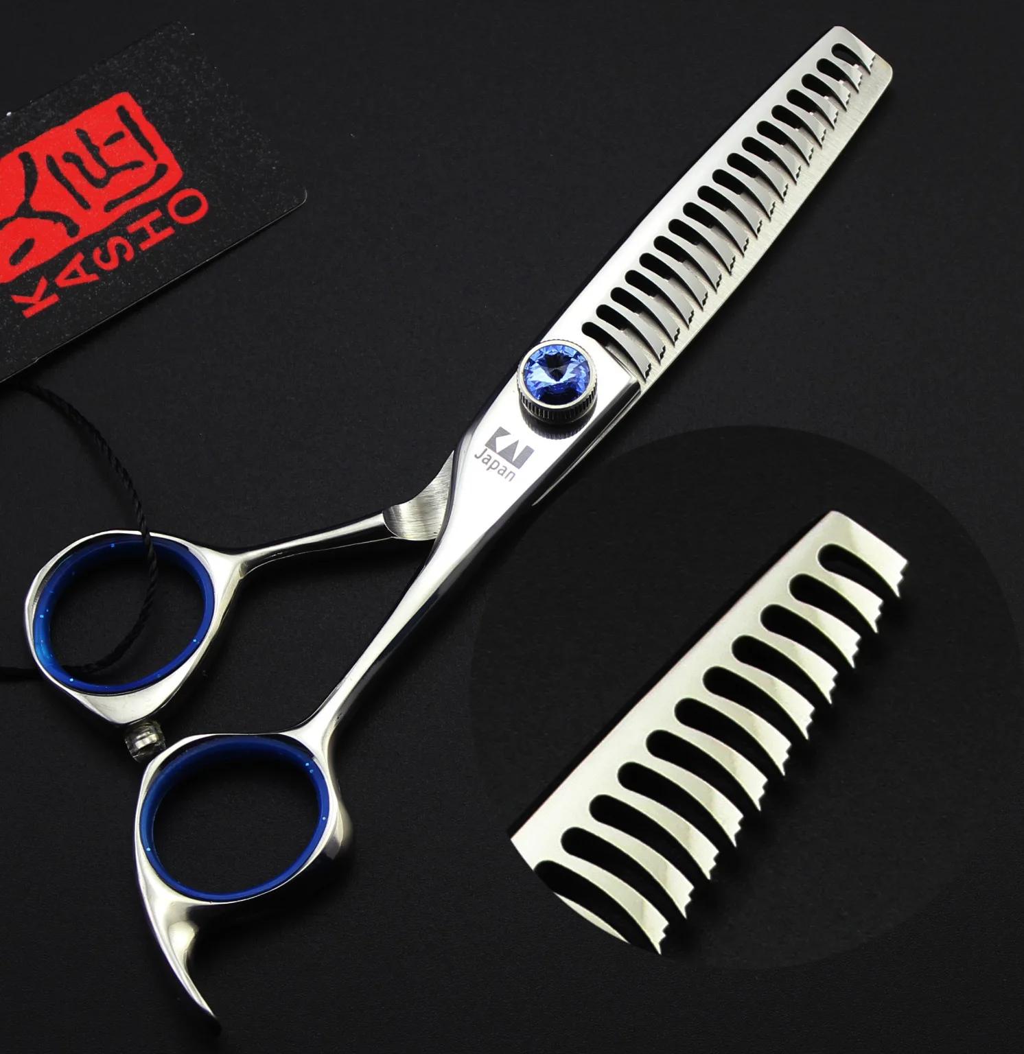 

6 inch 440C High-end hair professional barber hairdressing thinning scissors 18 Teeth