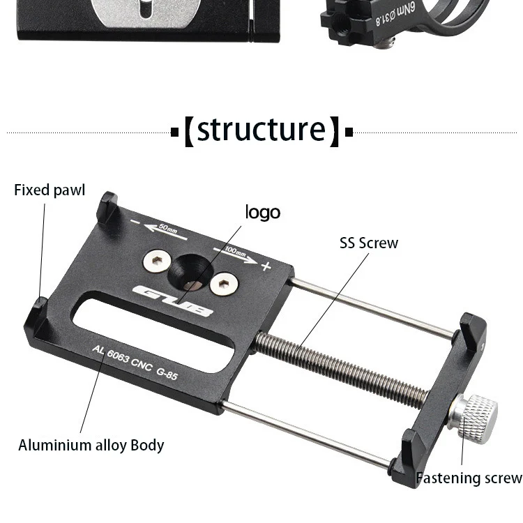 Полностью алюминиевый сплав, держатель для мобильного телефона, подставка для велосипеда, мотоцикла, металлический держатель для горной дороги, велосипеда для телефонов 3,5-6,2 дюймов