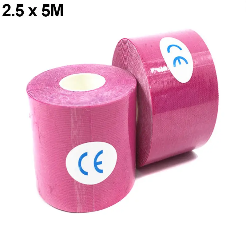 5M Breathable Waterproof Elastoplast Tape Roll Muscle Bandage Self-adhesive Support Sports Safety Equipment plastry opatrunkowe бинт самоклеющийся антихрап cinta deportiva - Цвет: Розовый