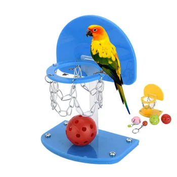

Birds Chew Toy Mini Basketball Hoop Props Puzzle Education Toys Parakeet Birdie Macaw Balls Bells Toys Drop Shipping