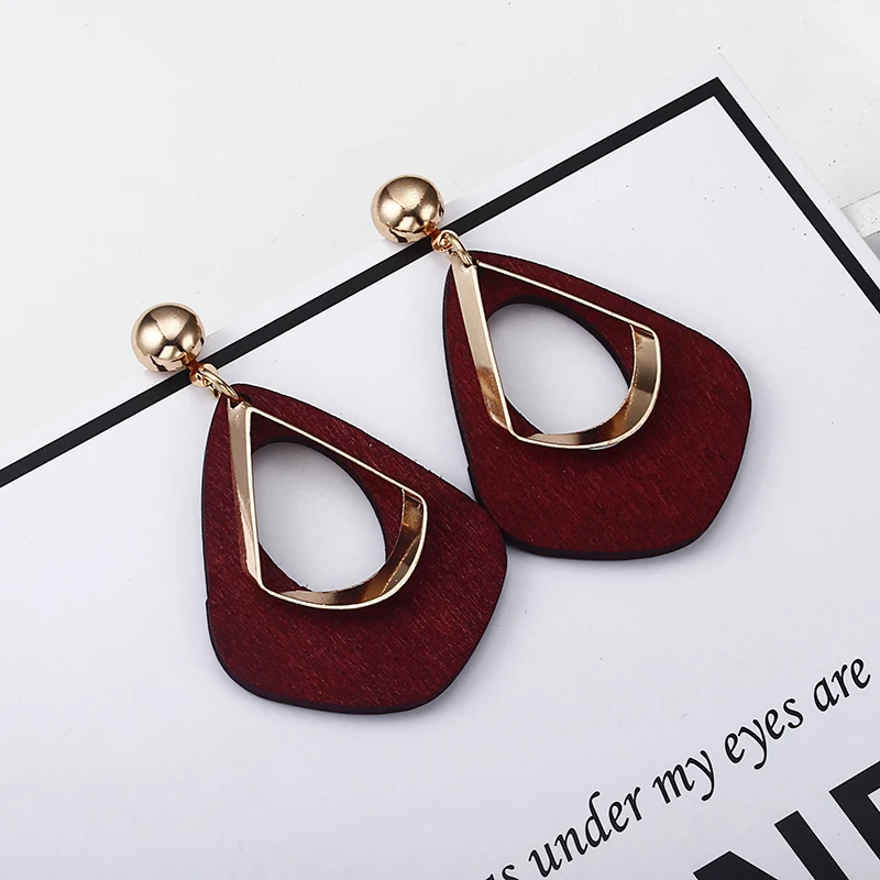 ES3222 Bohemia Earrings Statement Jewelry Exaggerated Ethnic Hollow Out Geometric Drop Earrings For Women Boho Style - Image 2