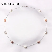 YIKALAISI, натуральный жемчуг, чокеры, ожерелье, s 925 пробы, серебряные ювелирные изделия для жемчуга, Женское Ожерелье, аксессуары, свадебный подарок