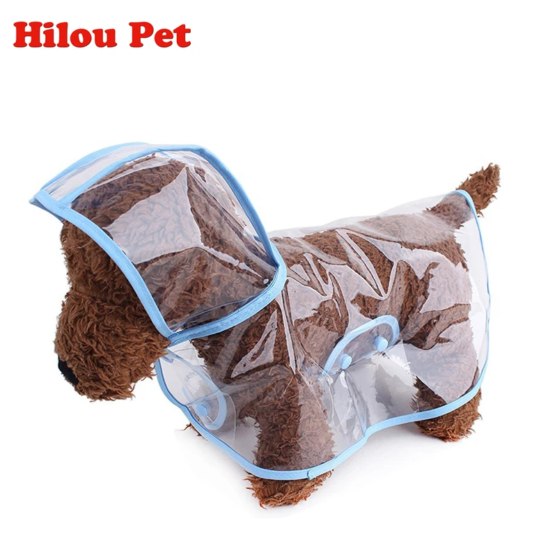 

Dog Rain Clothes Transparent Raincoat Light Clothes Waterproof Fashion Small Large Dog Raincoat with Hood
