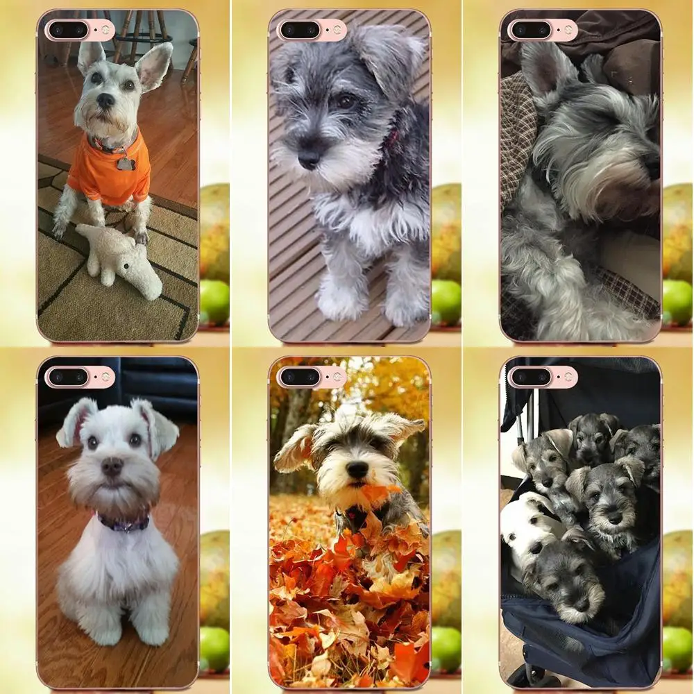 

Cute Pet Dog Miniature Schnauzer TPU Patterns For Huawei G8 Honor 5C 5X 6 6X 7 8 9 Y5II Mate 9 P7 P8 P9 P10 P20 Lite Plus 2017