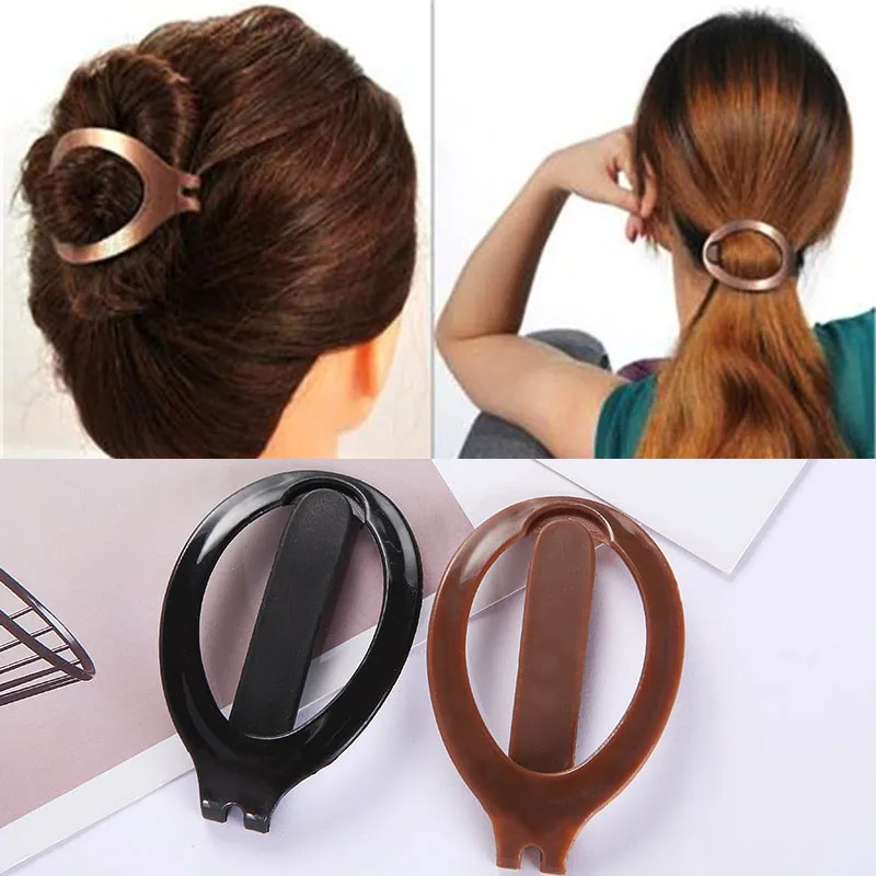 

1 Pcs Women Girls Practical Soft Plastic Hair Clip Magic Bun Hairstyle Maker Accessories Hair Styling Tools Free Shipping