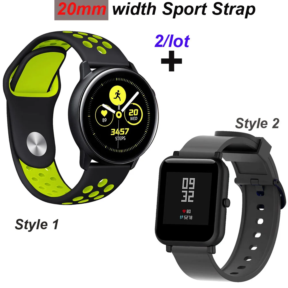 

20mm Silicone Bracelet Strap For Xiaomi Huami Amazfit GTS Wristband Amazfit Bip Bit Lite WatchStrap Amazfit GTR 42mm Watchband
