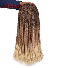AliRobam Сенегальские твист 24 дюйма длинные Омбре коричневый цвет вязанные волосы синтетические косички плетение волос для наращивания 30 прядей/упаковка