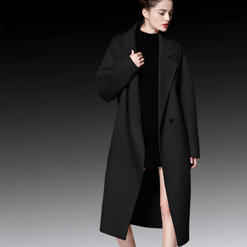 Green rouge Laine De Plus Femmes Taille Manteau Femelle army Lâche Outcoat Pardessus Survêtement Long Noir 2019 6fFqBScq
