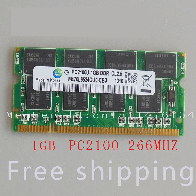 En Ligne 1 gb PC2100 DDR266 266 mhz 1 gb pc2100 ddr 266 266 mhz ram 200pin DDR1 Sodimm Ordinateur Portable Mémoire RAM livraison Gratuite