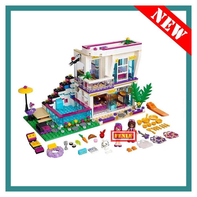 

Bela Friends Series Livi's Pop Star House Building Blocks Andrea mini-doll Toy Compatible with Toys Friends 41135
