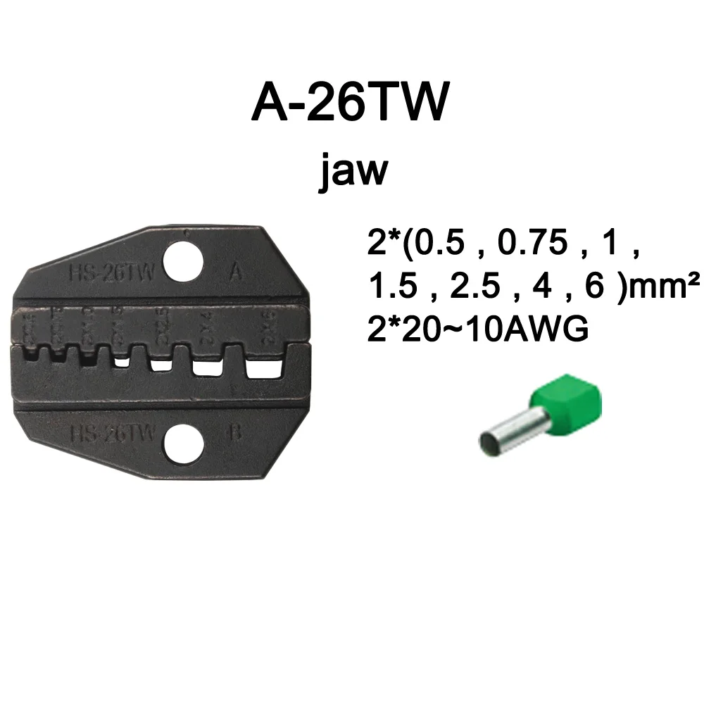 A10WF A26TW A06 A03BC A02WF2C A40J плашки наборы для HS FSE AM-10 EM-6B1 EM-6B2 обжимной Пилер обжимной станок модули один комплект челюсти - Цвет: A26TW