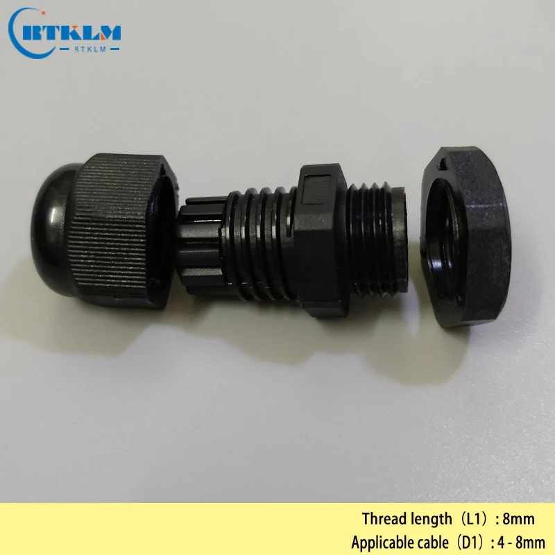 Водонепроницаемый прокладка Пластик Водонепроницаемый разъем IP68 PG9 4-8 мм Водонепроницаемый нейлон кабельный ввод 0,16*0,31 дюймов