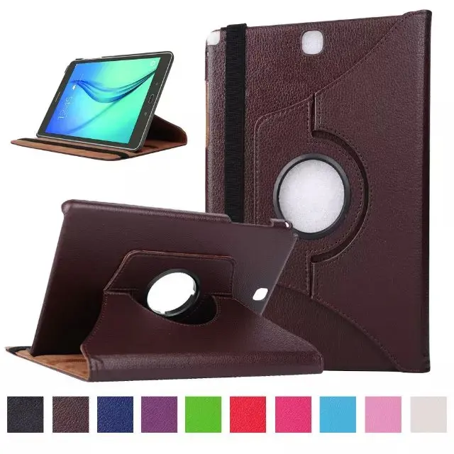 Чехол для P550 SM-T550 SM-T555 SM-P550 планшета откидной держатель подставка кожаный для samsung Galaxy Tab A 9,7 дюймов T550 T555+ ручка - Цвет: Коричневый
