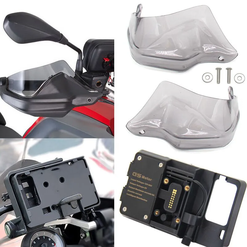 

Phone USB Navigation Bracket Charging Mount+Handguard Protector For R1200GS F800GS ADV F700GS R1250GS CRF 1000L F850GS F750GS