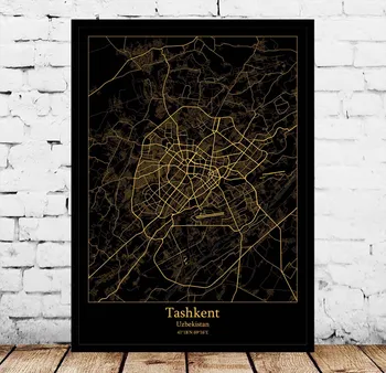 

Tashkent Uzbekistan Map Poster