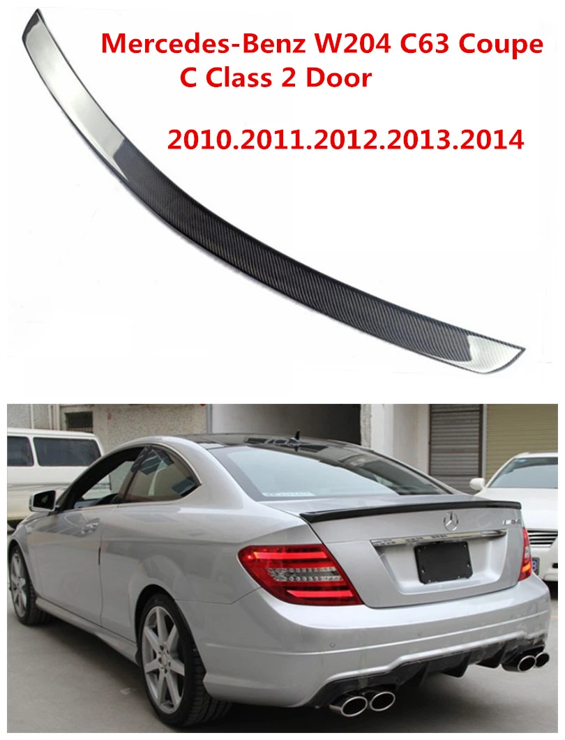 Carbon Fiber Spoiler Fur Mercedes Benz C Klasse W204 C63 Coupe 2 Tur 2010 2014 Flugel Spoiler Hohe Qualitat Auto Zubehor Carbon Fiber Spoiler Wing Spoilerspoiler Amg Aliexpress