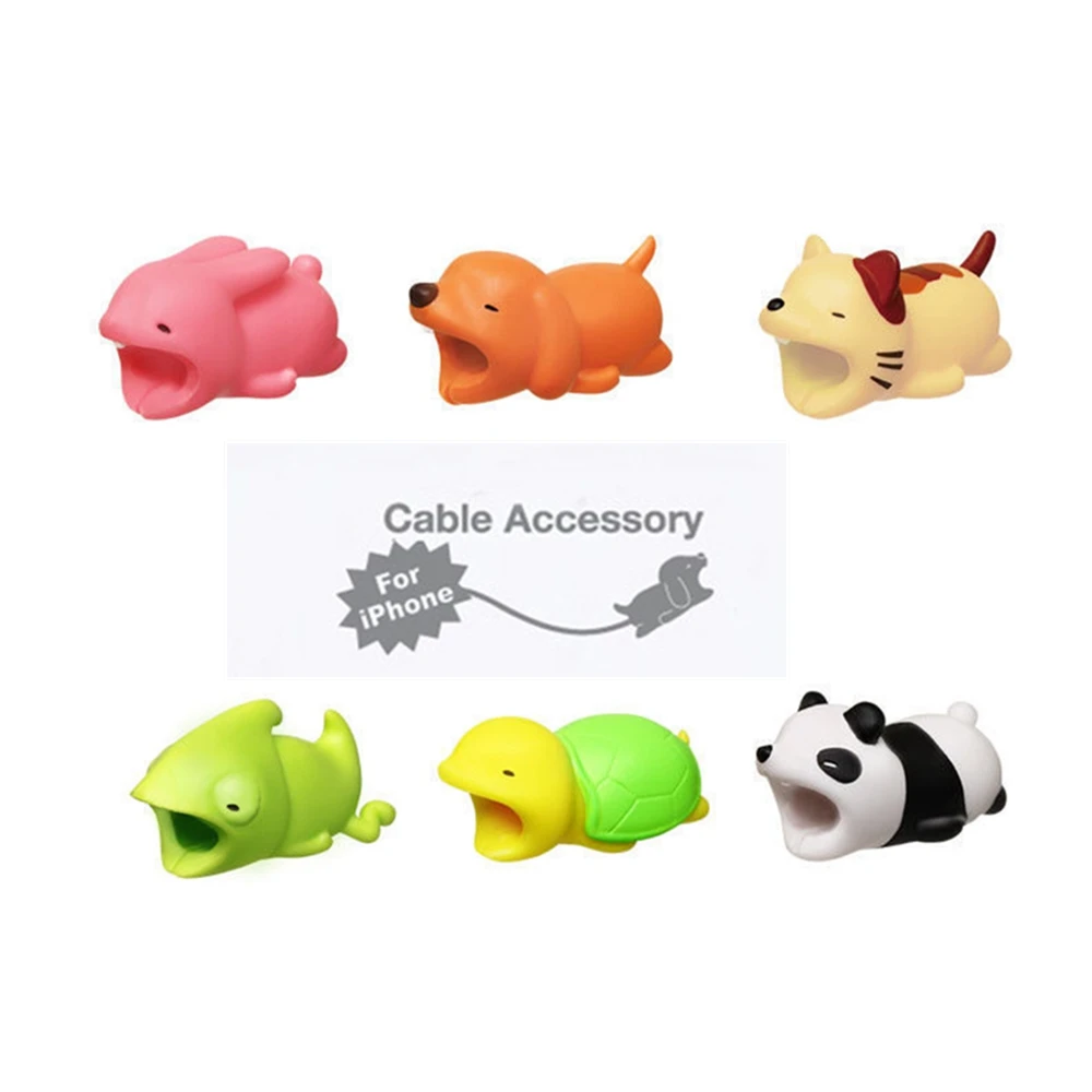 Lovely Animal Shape Protector Data Line Protective Cover Winder Cable Cartoon Earphone Phone Cord Protection Sleeve Charger Wire