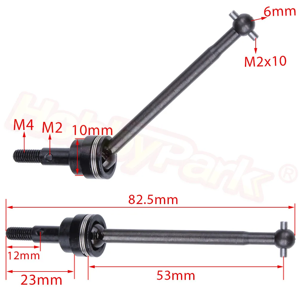 

RC HSP 102015 1/10 Parts Universal Drive Shaft Set Joint 02106 Upgrade Parts For Himoto On Road Racing Sonic PaceSetter