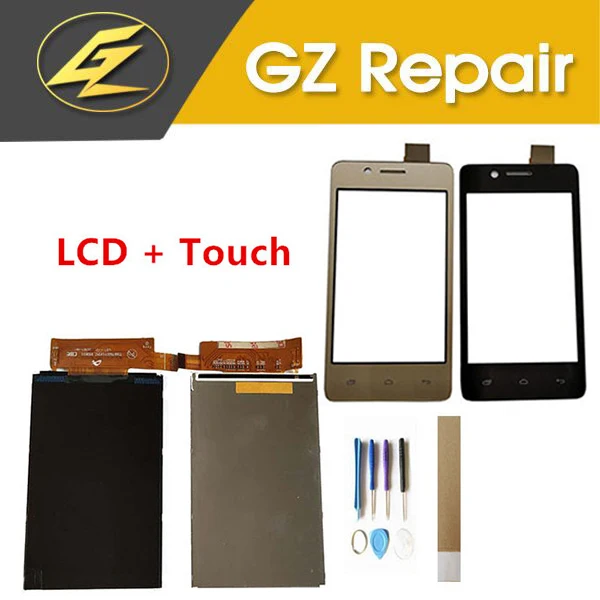 

4.0 Inch For Micromax Bolt Q402 Bharat 2 Q402 Seperate LCD Display With Touch Screen Glass Black Gold Color With Tools Tape