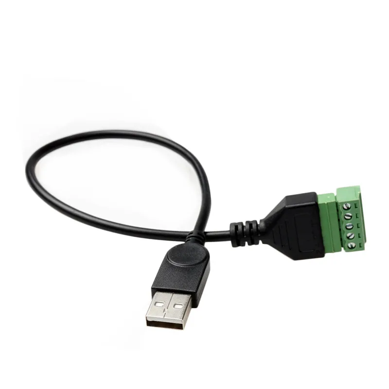 USB 2,0 Мужской Женский B Micro usb mini usb type-c до 5 Pin/Way Женский болт винтовой щит клеммы подключаемый кабель 0,3 м/30 см