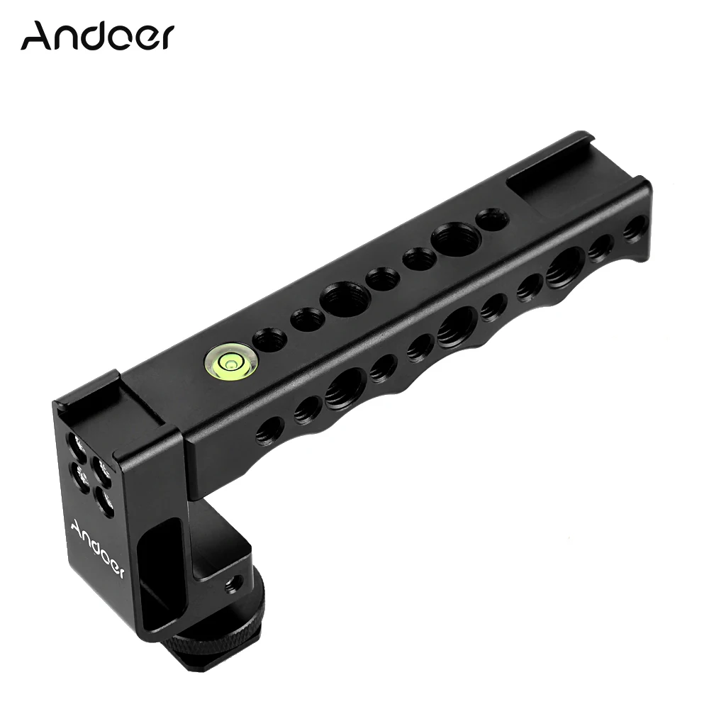 

Andoer Camera Handle Grip Top Handle Grip with Dual Cold Shoe Base for Canon EOS Nikon Sony A7 A9 Pentax Olympus DSLR