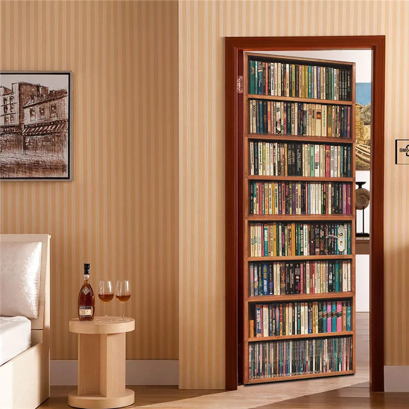 Креативные наклейки для дверей 3D визуальные эффекты домашний дизайн украшение