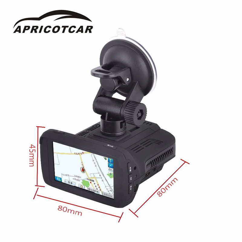 APRICOTCAR 2,7 дюймов Автомобильный HD DVR видеорегистратор Анти радар детектор сигнализация Контроль скорости gps трек Вождение рекордер