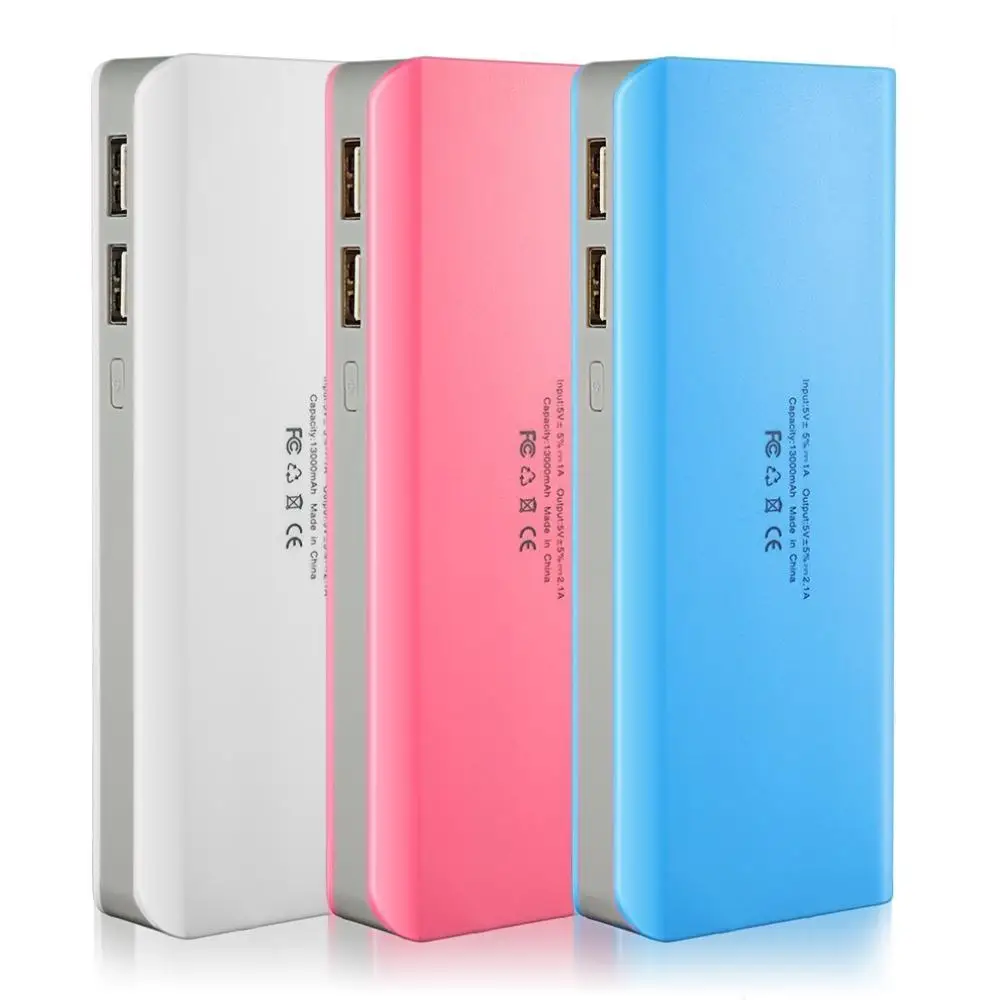13000mAh Charger Power Bank Case Portable Charger USB Pack Box Battery