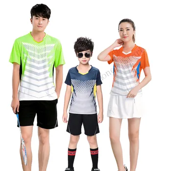 

Adsmoney Women/Men Anti-Pilling Badminton sports clothes , Children Breathable Tennis suit , badminton wear sets kits