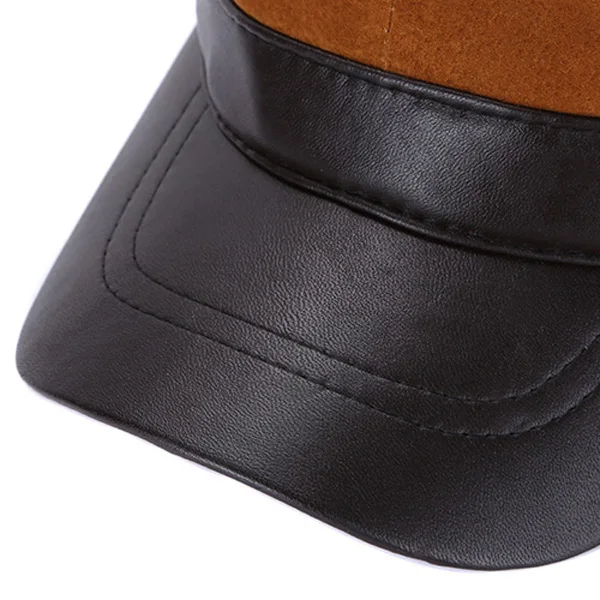 Новый натуральные кожаные военные головные уборы для мужчин и женщин дышащий Snapback Кепки Зимняя кепка с козырьком от солнца армии Винтаж