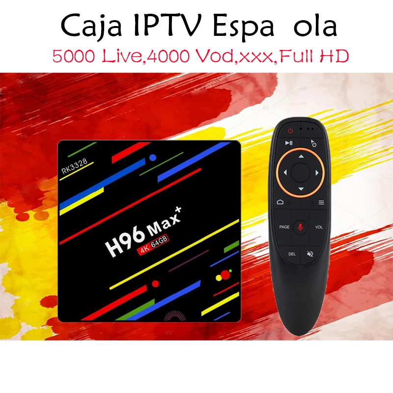 

Spainsh IPTV H96 MAX Plus 4G32G/4G64G Android 8.1 Media Player with 5000 Live 4000 VOD XXX Spain Italy France Europe HD IPTV