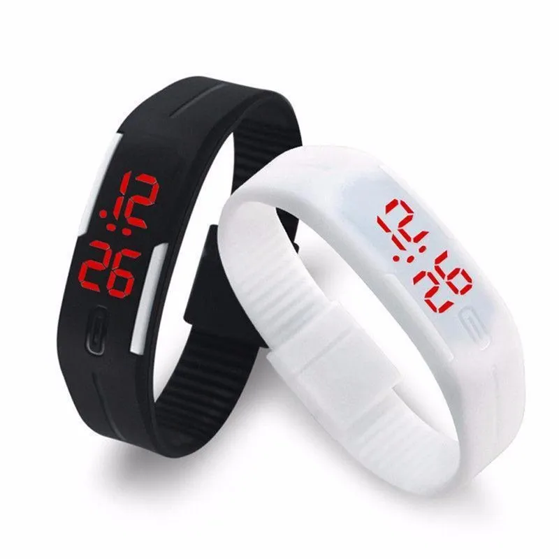 Унисекс спортивные часы силиконовый браслет цифровой светодиодный мужские часы желеобразный водонепроницаемый браслет женские наручные часы Relojes Mujer
