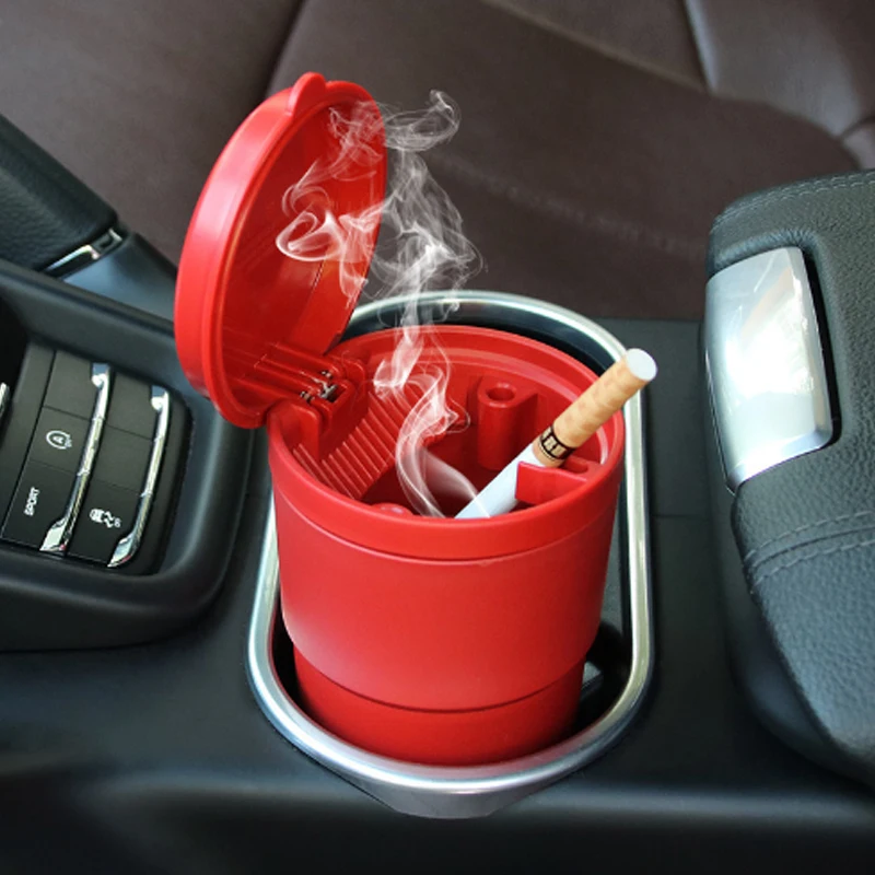 2Pcs Outdoor Ashtray Can Personalize Container Car Holder Home Mini