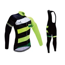 CUSROO Весна с длинным рукавом Велоспорт Джерси наборы ropa ciclismo велосипедный цикл комплект одежды Флуоресцентный цвет XXS-4XL простой