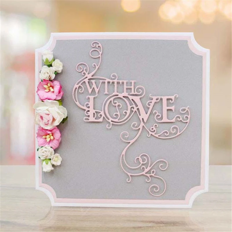 Letter Love Metal Dies Cutting Dies Scrapbooking Embossing